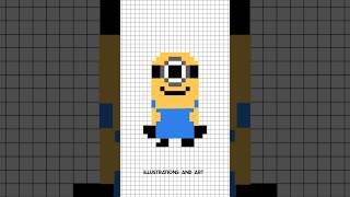 Drawing minion #shorts #artshorts #pixelart