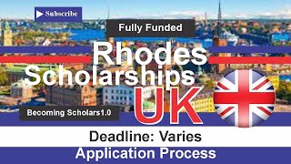 Rhodes Scholarships for International students in UK 2024 (Fully Funded) | Application process