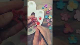 Coloring The Miniature Crochet Flowers