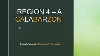 REGION 4-A CALABARZON (history and prominent authors and their works)