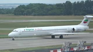 MADDOG still flies! MD-82 taxi & take-off from Budapest (Bulgarian Air Charter)