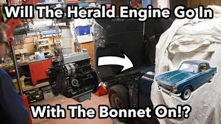 Can You Fit A Triumph Herald Engine With The Bonnet Still On? | Herald 13/60 Restoration | Part 28