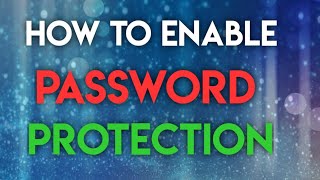 Document Scanner: How to Enable Password Protection