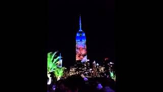 Faces Projected on Empire State Building