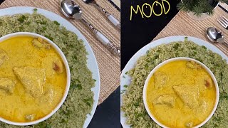 مختوم دجاج بالزعفران مع ارز اخضر 🍲💚👌🏻||15ثانية