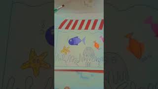 Drawing 🎨🎨 fish tank 😂😁🌝😁😁😁🌝😁🌝😁 #song #cute #trendingshorts #music