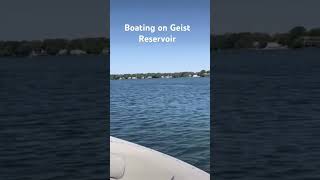 Boating on Geist Reservoir with DealwithNeal Geist Waterfront Real Estate Experts 317-371-8133