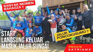 BANYAK MOMEN BAHAGIA !! Start Keluar Masuk Jalur Kali !! (Private SATRIA MX #1)