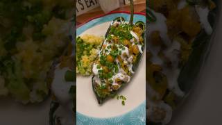 Stuffed Poblano Peppers (details in description)