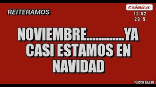 NOVIEMBRE CASI HUELE A NAVIDAD