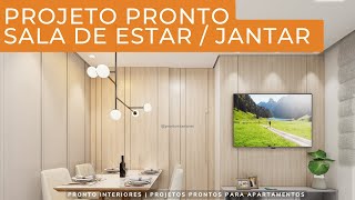 Sala de Estar e Jantar Planejada | Nataly │115AS