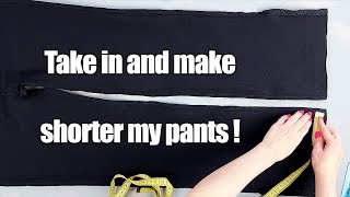 How I take in my pants/ DIY trousers alter / Take in and make shorter my pants