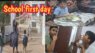 First day of school/ಯಾವಾಗಲೂ ಪಕ್ಕದಮನೆ ಅವರು ಕೊಡೋದೆ ರುಚಿ 🤣😂 VLOG - 1