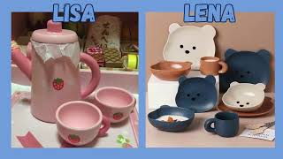 LISA OR LENA (Crockery Edition) #lisa #lena #lissandlena #lisaorlena #crockery #trendingvideo