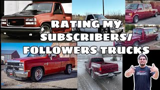 RATING MY SUBSCRIBERS/FOLLOWERS TRUCKS ! #Ratingmysubcriberstrucks #obschevy