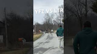 YFZ450 VS LTR450 #bike #yz450 #wheelie #dragracing #bikeracing #bikelife #trending #dirtbike