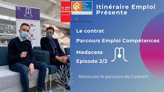 Retrouvez le parcours de Corentin en contrat Parcours Emploi Compétences chez Medacess