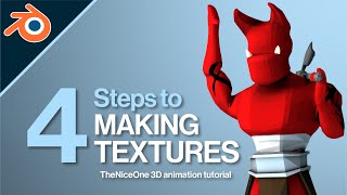 4 STEPS TO TEXTURING | LOW POLY Character (part 2) | Blender 2.79 for Beginners | TheNiceOne 3D