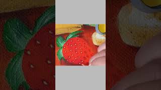 pintura em tecido: morango 🍓