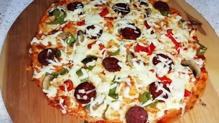 Efsane oldu 🍕Pizza Yapmayan Kalmasın # Ev Yapımı Mis Gibi Bol Malzemeli Pizza Tarifi ⬆️✔️