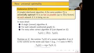 Goran Zuzic: An Overview of Universal Optimality in Distributed Computing