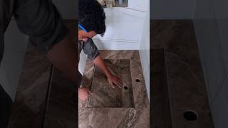 Wow Making Upgread Washroom Vanity #youtubeshorts #construction #vanity #tiles #homedesign