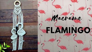 DIY Easy Macrame Lover Flamingos Wall Hanging | Macrame Heart Wall Hanging Tutorials For Valentine