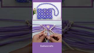 Handcrafted Macrame Bag Tutorial ☘️: Macrame Pattern for Beginner #macrame #craft #bag #shorts