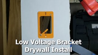 Low Voltage Bracket Drywall Install