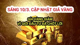 Sáng 10/3. Giá Vàng Hôm Nay Giảm Nhẹ Trưa Nay. Giá Vàng Giảm Vì Sao ?