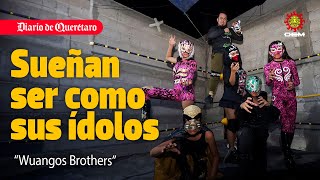 Sueñan ser como sus ídolos, lucha libre infantil, Wangos Brothers