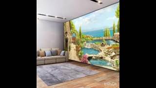 Wallpaper on wall of house | 3d wallpaper #wallpaper #shorts