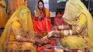 ब़णिया चुगने की रस्म | Rajputi wedding rituals | Unique फोटोशूट 😎| ननिहाल का परिवार Family's wedding