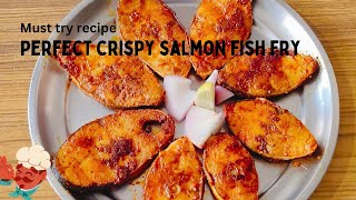 Salmon fish fry | Indian salmon fish fry | Masaledar fish fry | Crispy fish fry|  Tandoor fish fry