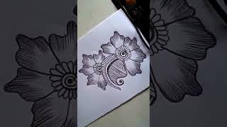 Floral mehndi design on paper || Mehndi Design on paper  #shorts #ytshorts #mehandi