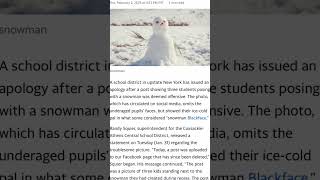 New York school district faces backlash for racist snowman social media post