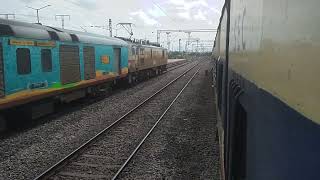 WAP7 named as SHIMSHA with korba Yeshwantpur wainganga express meets Korba Memu at Raipur outer.