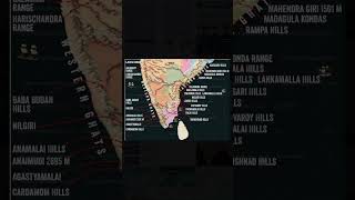 South INDIA🇮🇳   ⛰️Mountain Ranges #facts #shorts #upsc #ssc