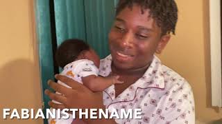 We got a baby Training my Teenage son how to be responsible with a baby || Fabian Baby sit a Baby