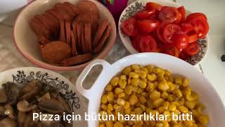 16.gün iftar menüsü- ev yapımı pizza iftara pizza yaptık -