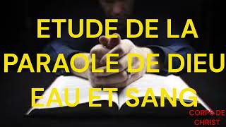 🗽ETUDE DE LA PAROLE DE DIEU PAR Bro ROBERSON  DURANDISSE CONCERNANT  EAU ET SANG🔥