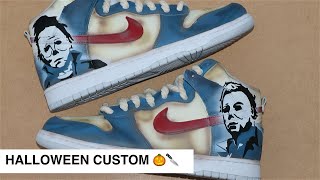 MICHAEL MYERS HALLOWEEN CUSTOM DUNKS | TIMELAPSE