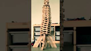 Jenga Tower Demolition Chaos #jengatower #jengagame #monsterjamtoys #monstertruck #demolition