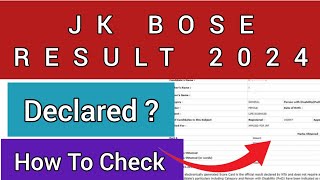 JKBOSE 10th Result 2024 | How To Check JKBOSE 10th Result 2024