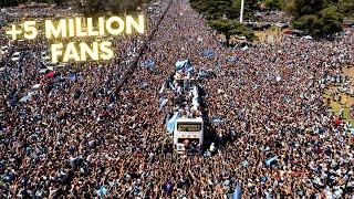 Messi And Argentina Players Celebrate With +5 MILLION Fans