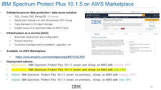 IBM Spectrum Protect Plus 10.1.5 All-on-Cloud Server & vSnap on AWS, NEW VPC - Demo