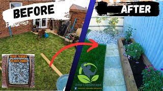 garden transformation how i landscape living gabion wall building patio and water feature