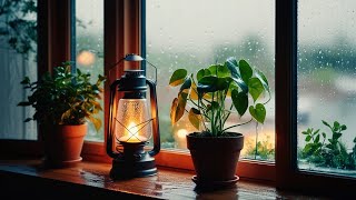 Stress Relief Music with Rain Falling Outside the Window - Relaxing Rain Sounds For Sleep