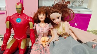 Breakfast with ironman and dolls.#dolls #viral #kidsvideo #ironman #dollhouse