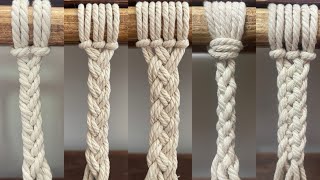 Tutorial of 5 practical and basic knot models in macrame